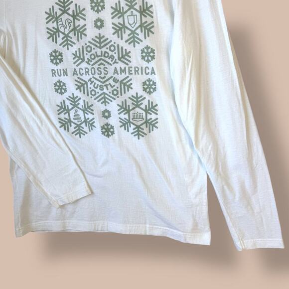 Run Across America Holiday Hustle Long Sleeve T Shirt Ei-Lo Size XL Unisex White - Picture 5 of 9